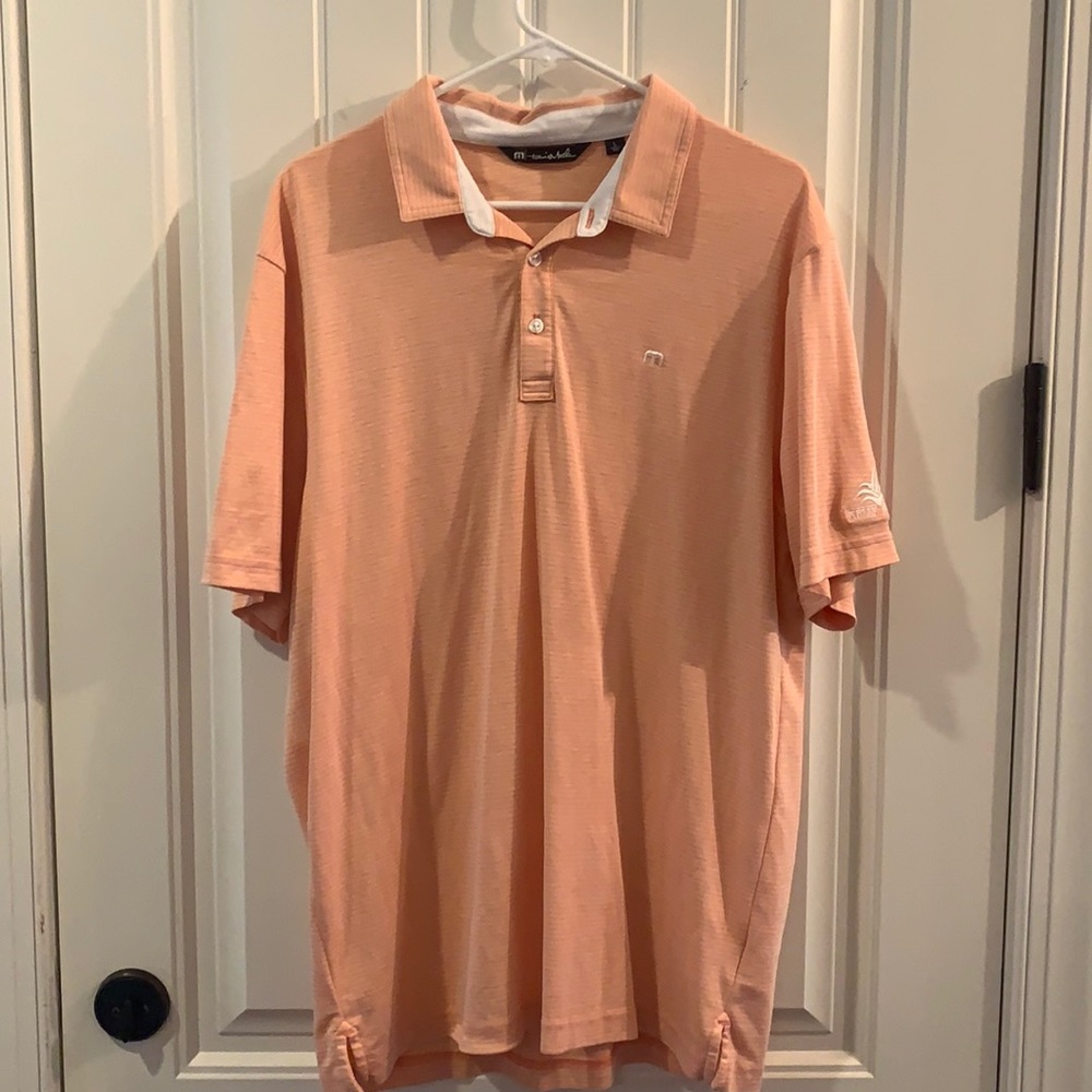 Travis Mathews Golf Shirt - Peach